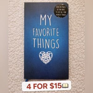My Favorite Things Guided Journal Hardcover Over 200 Pages Blue Memory Book 📚